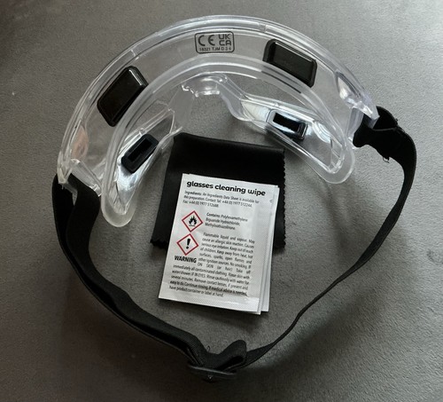Clear safety goggles elastic - clear,