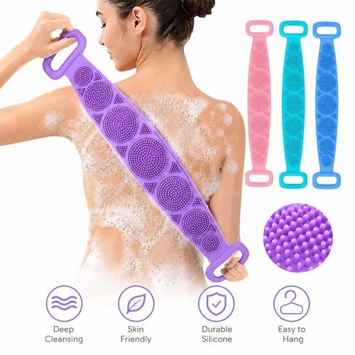 Silicone back scrubber body - scrubber,
